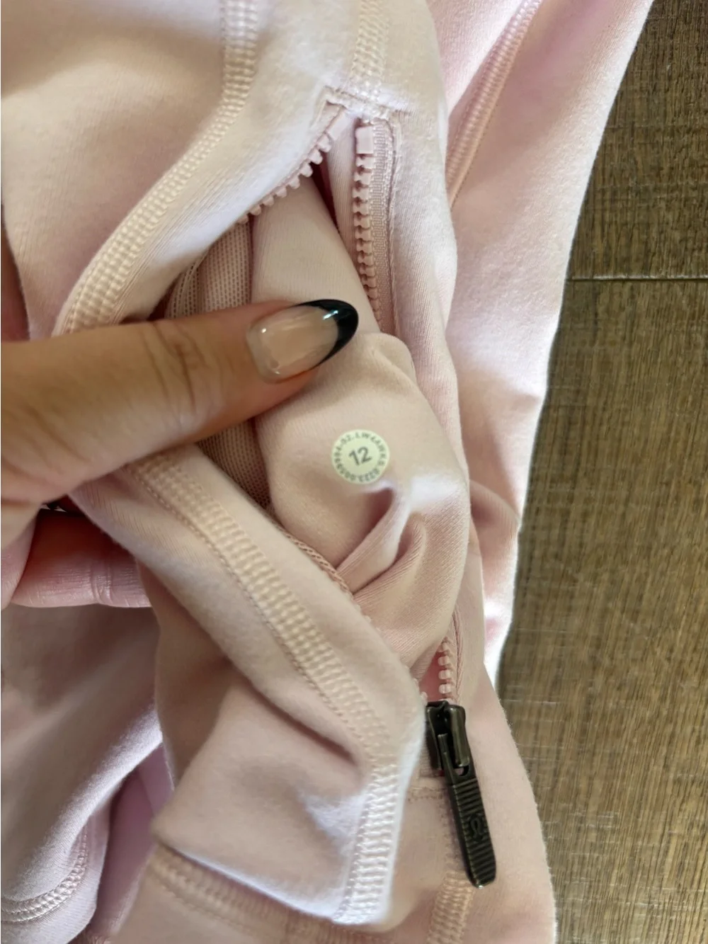 lululemon pale light pink zip up athletic jacket